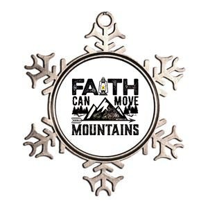 Faith Can Move Mountains - Matthew 17.20 Bible Verse Metallic Star Ornament