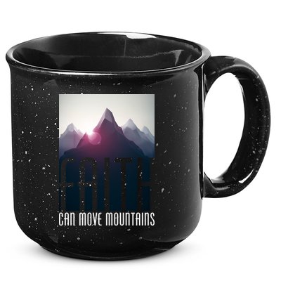 Faith Can Move Mountains 15oz Campfire Ceramic Mug