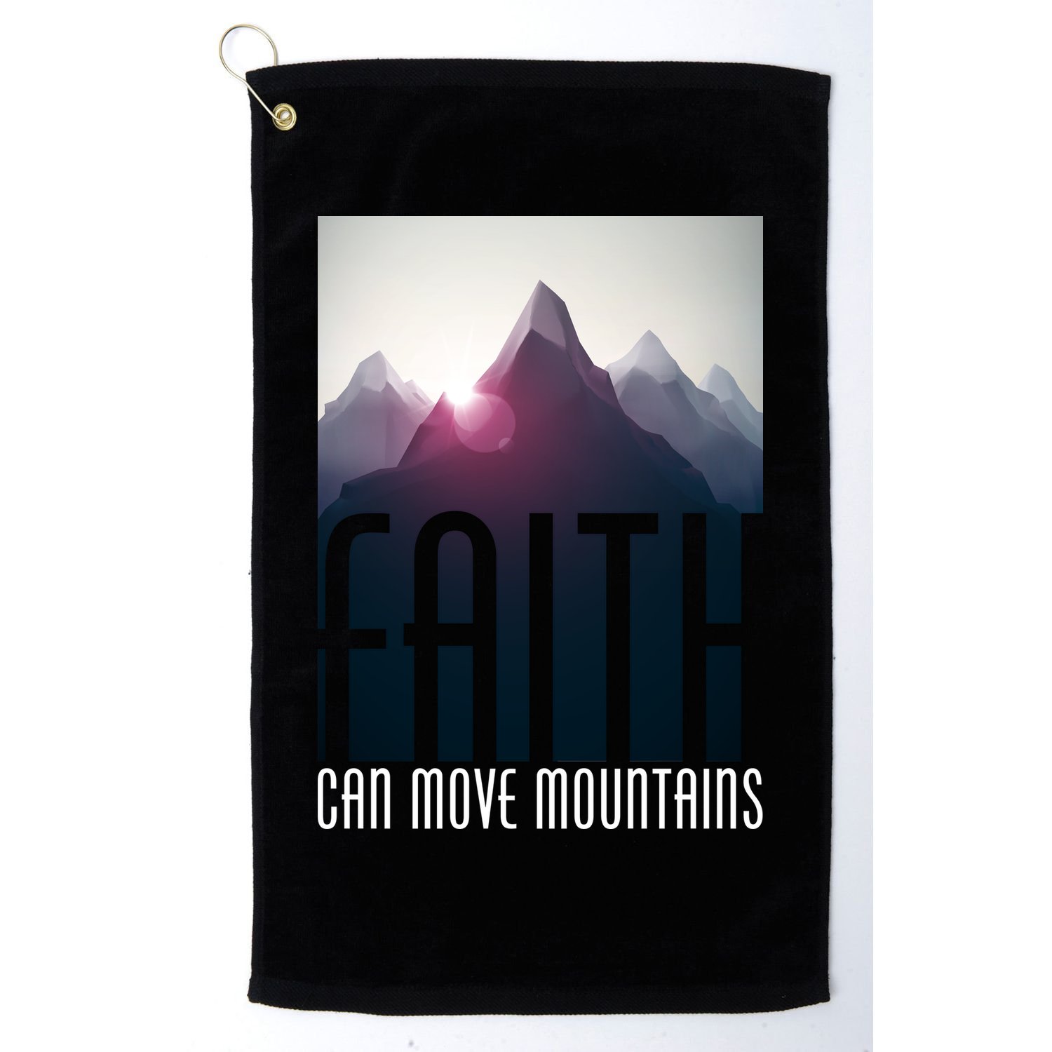 Faith Can Move Mountains Golf Towel