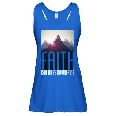 Faith Can Move Mountains Ladies Essential Flowy Tank