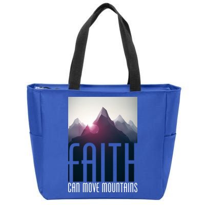 Faith Can Move Mountains Zip Tote Bag