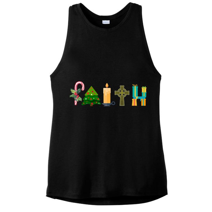 FAITH Christmas Spirit Ladies PosiCharge Tri-Blend Wicking Tank
