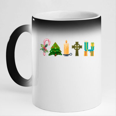 FAITH Christmas Spirit 11oz Black Color Changing Mug