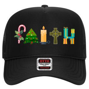 FAITH Christmas Spirit High Crown Mesh Back Trucker Hat