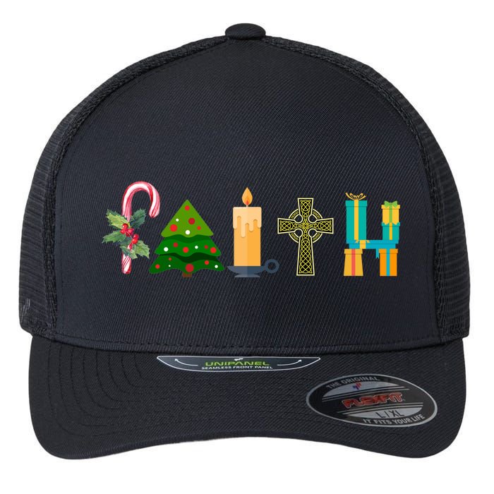 FAITH Christmas Spirit Flexfit Unipanel Trucker Cap