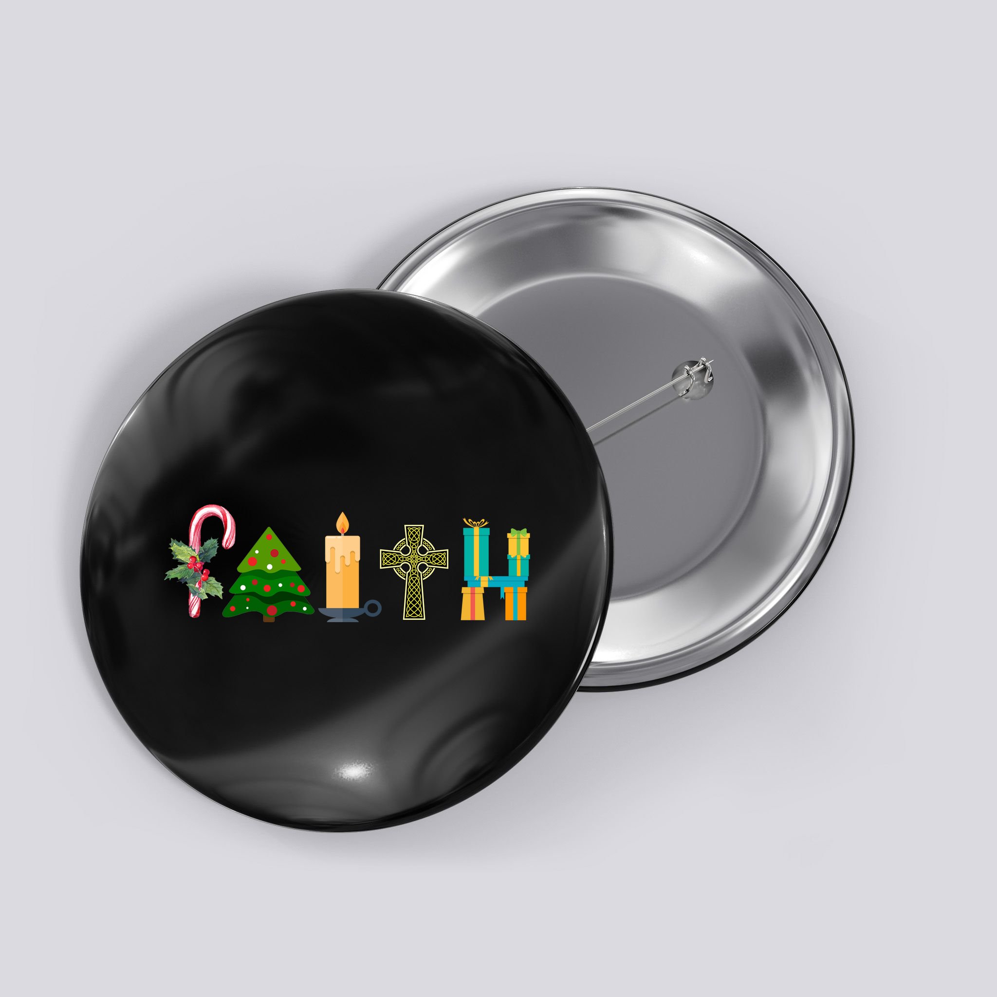 FAITH Christmas Spirit Button