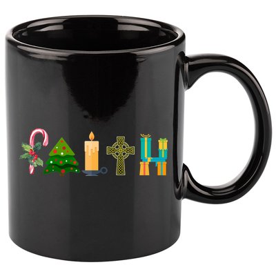 FAITH Christmas Spirit 11oz C Handle Ceramic Mug