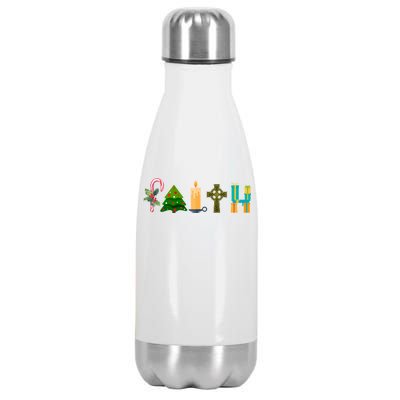 FAITH Christmas Spirit Stainless Steel Insulated Water Bottle