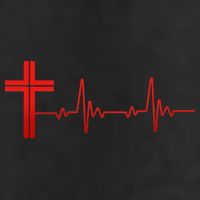 Faith Cross Heartbeat Pulse Adult Drive Performance Visor