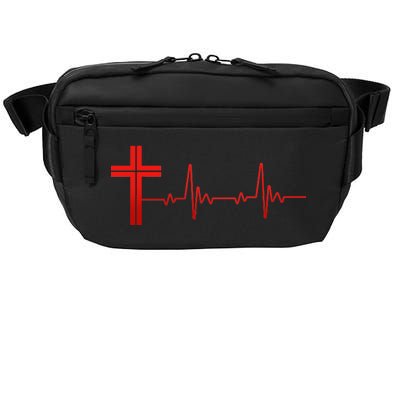 Faith Cross Heartbeat Pulse Crossbody Pack