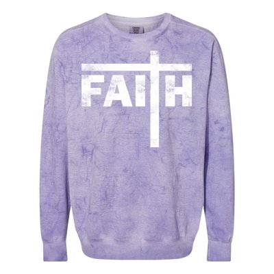 Faith Cross Logo Colorblast Crewneck Sweatshirt