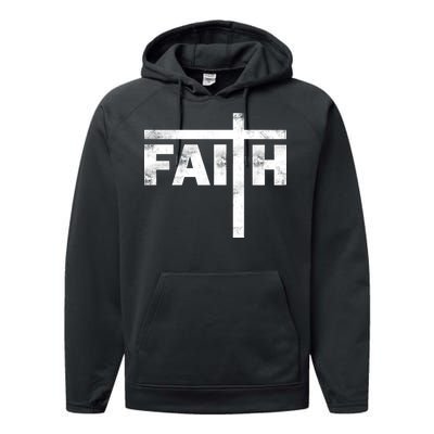 Faith Cross Logo Performance Fleece Hoodie