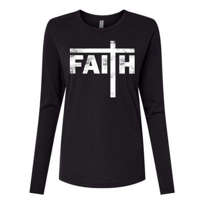 Faith Cross Logo Womens Cotton Relaxed Long Sleeve T-Shirt