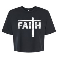 Faith Cross Logo Bella+Canvas Jersey Crop Tee