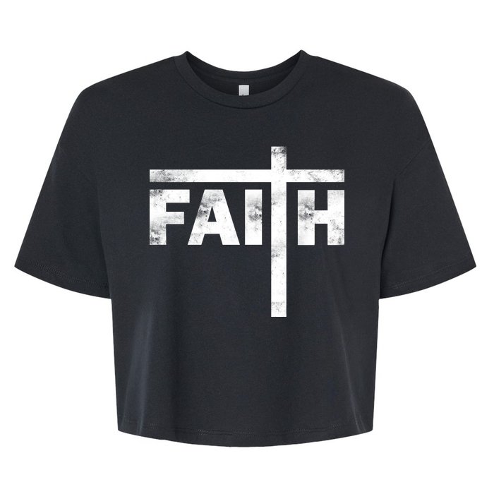 Faith Cross Logo Bella+Canvas Jersey Crop Tee