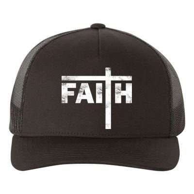 Faith Cross Logo Yupoong Adult 5-Panel Trucker Hat