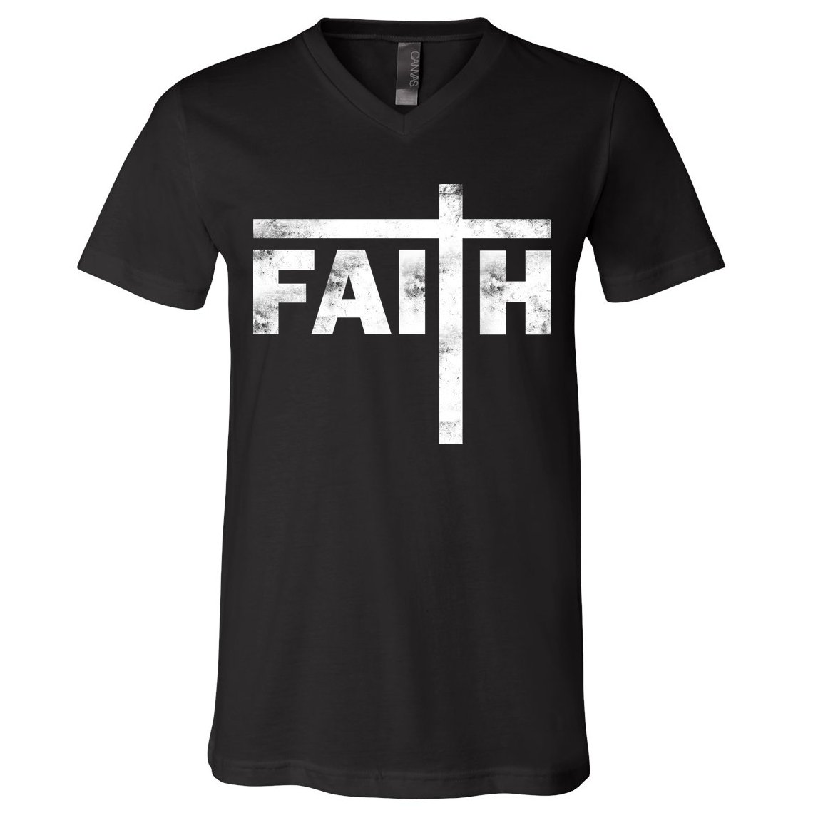Faith Cross Logo V-Neck T-Shirt