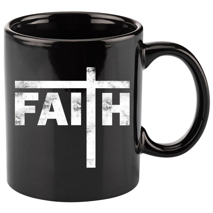 Faith Cross Logo 11oz C Handle Ceramic Mug