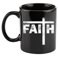 Faith Cross Logo 11oz C Handle Ceramic Mug