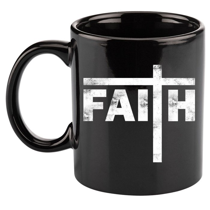 Faith Cross Logo 11oz C Handle Ceramic Mug