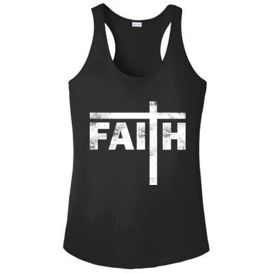Faith Cross Logo Ladies PosiCharge Competitor Racerback Tank
