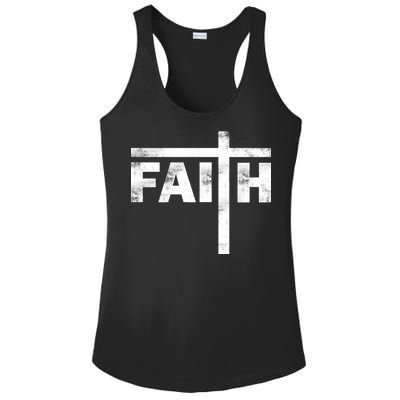 Faith Cross Logo Ladies PosiCharge Competitor Racerback Tank