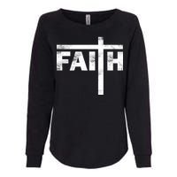 Faith Cross Logo Womens California Wash Sweatshirt