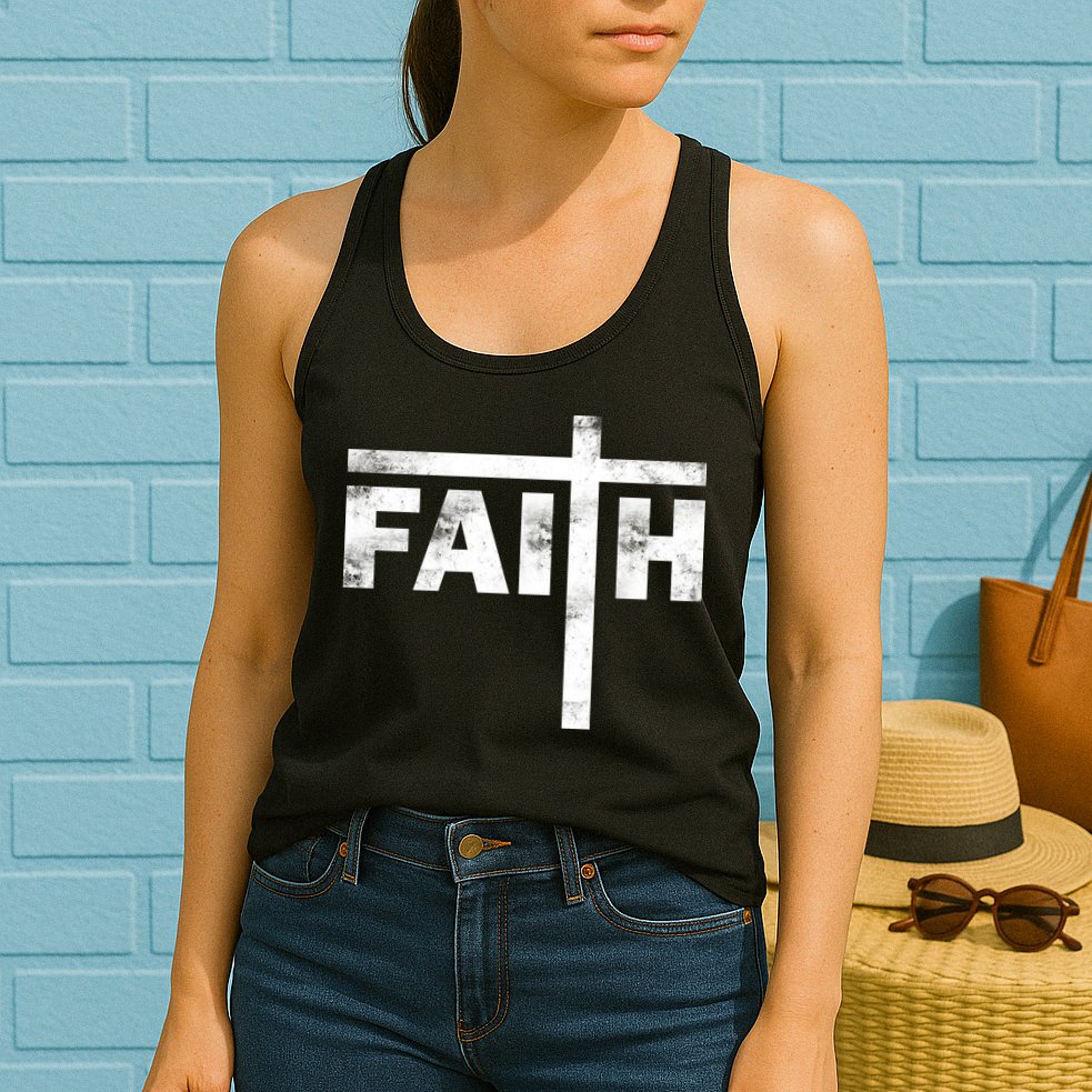Faith Cross Logo Womens Tank Top