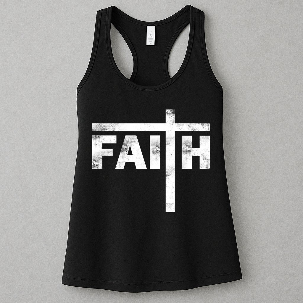 Faith Cross Logo Womens Tank Top