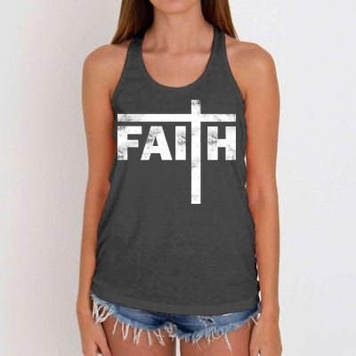 Faith Cross Logo Women's Knotted Racerback Tank