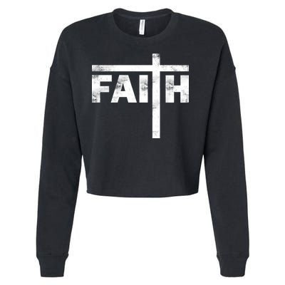 Faith Cross Logo Cropped Pullover Crew