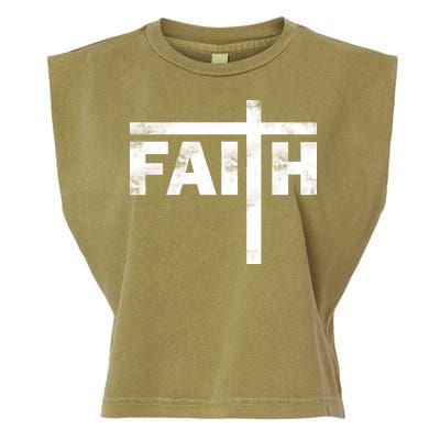 Faith Cross Logo Garment-Dyed Women's Muscle Tee