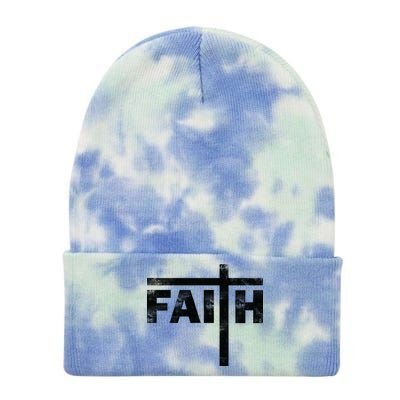 Faith Cross Logo Tie Dye 12in Knit Beanie