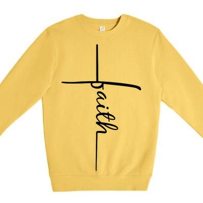 Faith Cross Symbol Premium Crewneck Sweatshirt