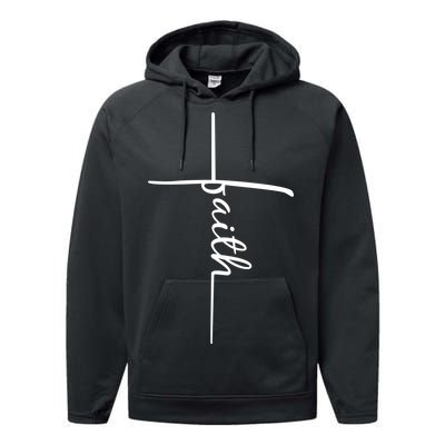 Faith Cross Symbol Performance Fleece Hoodie