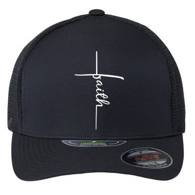 Faith Cross Symbol Flexfit Unipanel Trucker Cap