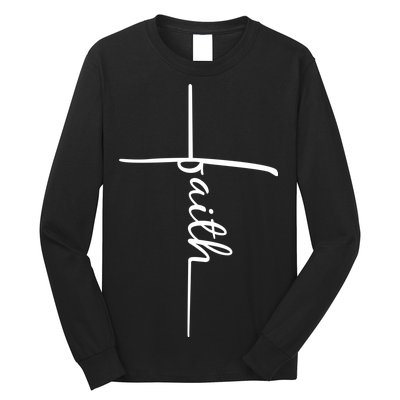 Faith Cross Symbol Long Sleeve Shirt