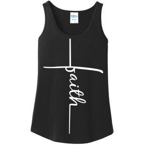 Faith Cross Symbol Ladies Essential Tank