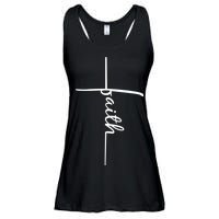 Faith Cross Symbol Ladies Essential Flowy Tank