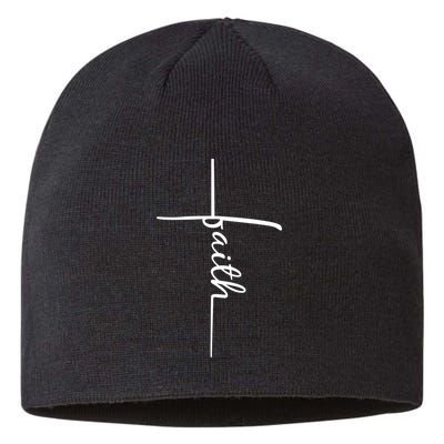 Faith Cross Symbol Sustainable Beanie