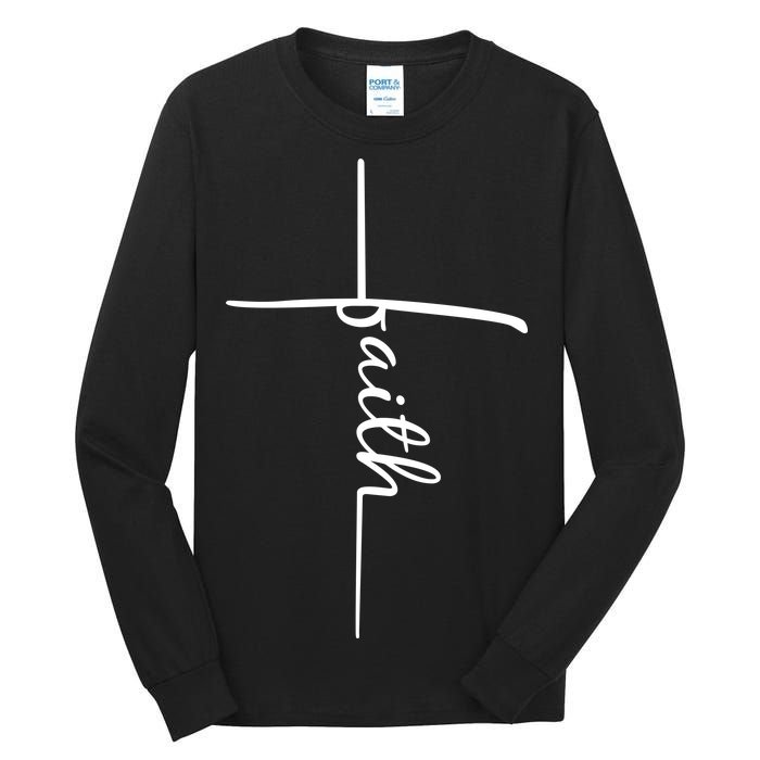 Faith Cross Symbol Tall Long Sleeve T-Shirt