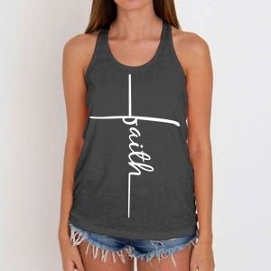 Faith Cross Symbol Women's Knotted Racerback Tank