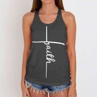 Faith Cross Symbol Women's Knotted Racerback Tank