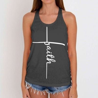 Faith Cross Symbol Women's Knotted Racerback Tank