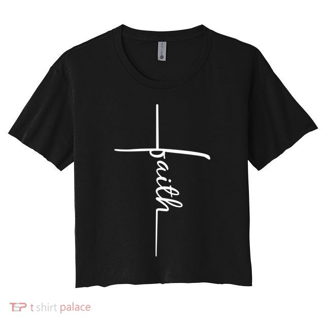 Faith Cross Symbol Crop Top