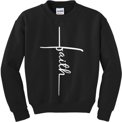 Faith Cross Symbol Kids Sweatshirt