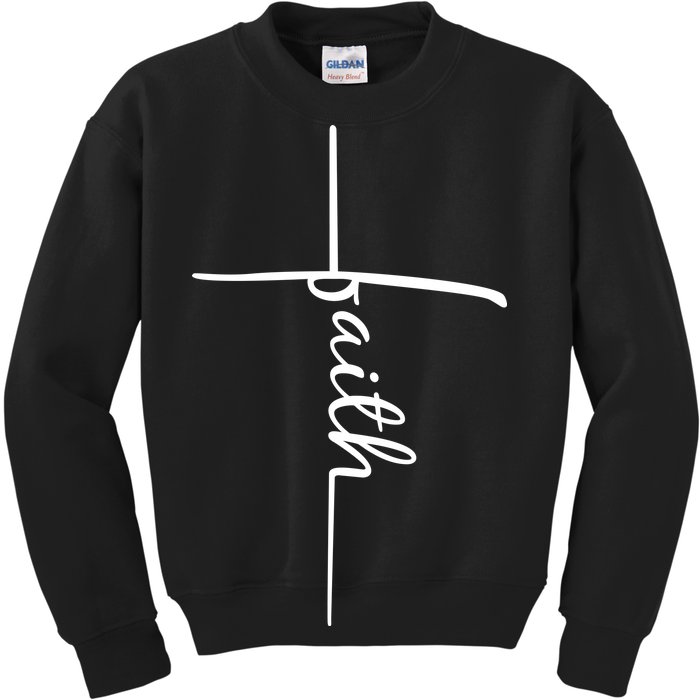 Faith Cross Symbol Kids Sweatshirt