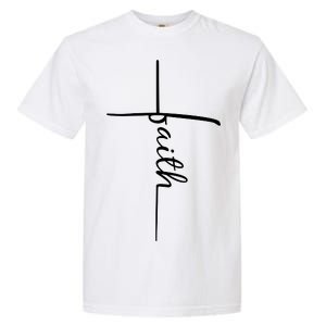 Faith Cross Symbol Garment-Dyed Heavyweight T-Shirt