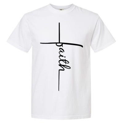 Faith Cross Symbol Garment-Dyed Heavyweight T-Shirt