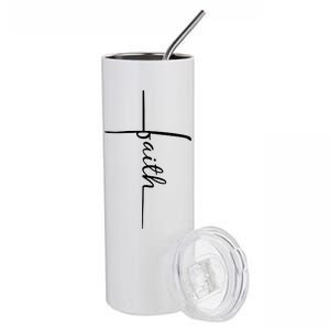 Faith Cross Symbol Stainless Steel Tumbler